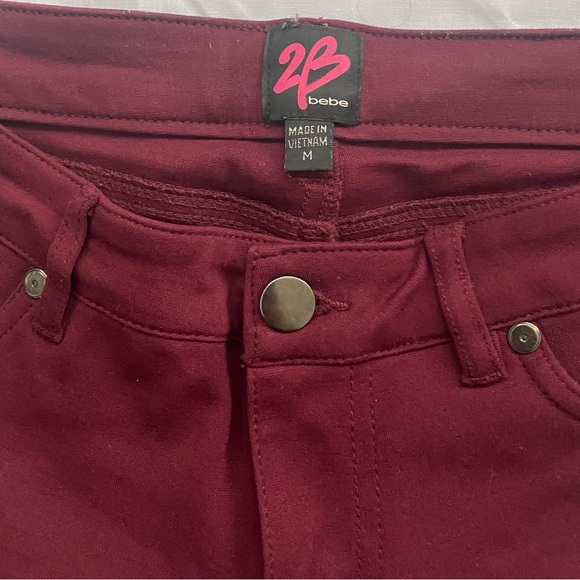 Bebe Burgundy Jeggings - Picture 4 of 4